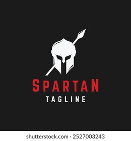 Simple greek spartan warrior helmet Logo design, with creative idea.