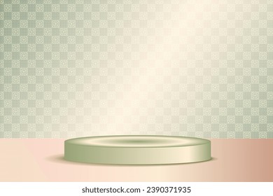 Simple green 3D podium stage