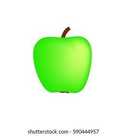 Simple green apple