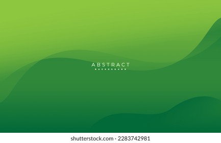 simple green background . modern wavy background style