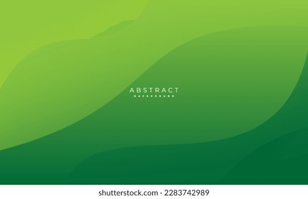 simple green background . modern wavy background style