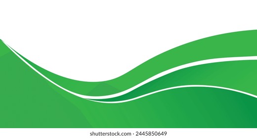 simple green background. modern wavy background style. vector illustration.