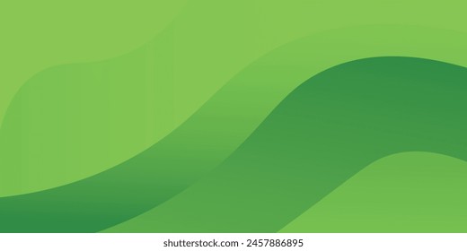 fondo verde simple. estilo de fondo ondulado moderno. Vector.