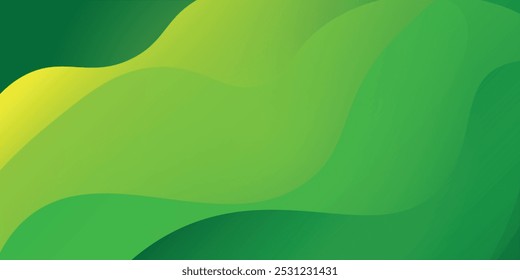 simple green background . modern wavy background style