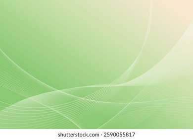 simple green background . modern wavy background style