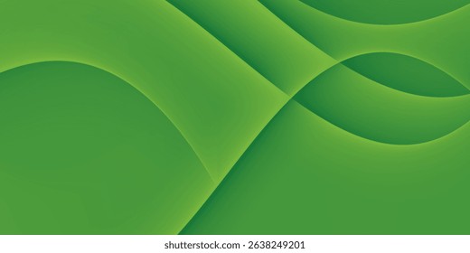 simple green background . modern wavy background style