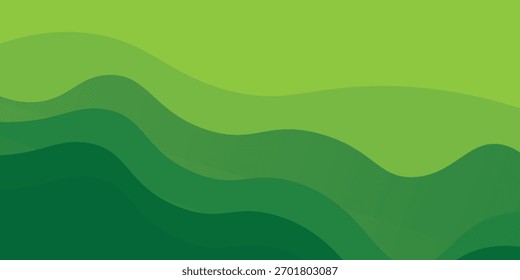 Fondo verde simple. estilo moderno de fondo ondulado