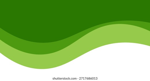 simple green background . modern wavy background style