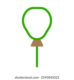 Simple Green Balloon Vector Graphic Illustration