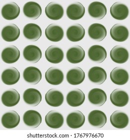 Bolas verdes simples con un toque de blanco sobre fondo blanco, patrón sin soldadura