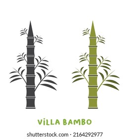 simple green and black bamboo logo