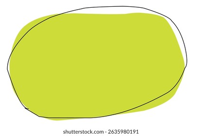 Simple green blank text green square shape