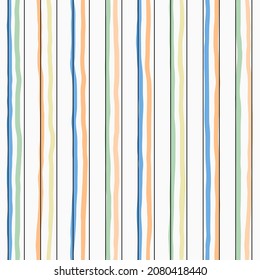 líneas dibujadas a mano en color verde, azul, naranja, negro pastel, sin fisuras para fondo, papel de pared, textura, cubierta, tarjeta, pancarta, etiqueta, etc. vectorial