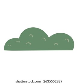 Simples arbusto verde, ilustração arbusto de grama