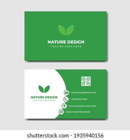 Simple green business card design