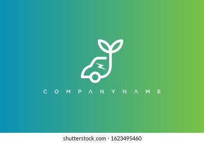 simple green car power logo. modern icon, template design