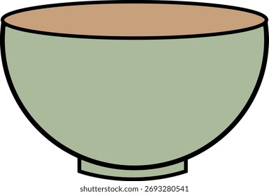 Simple green ceramic serving bowl
