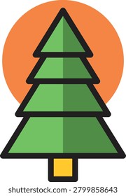 A simple green Christmas tree icon