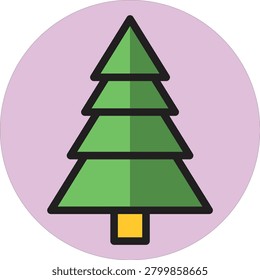 A simple green Christmas tree icon