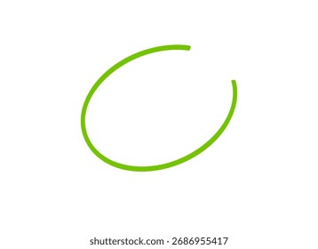 A simple green circle on a white background perfect for graphic design projects