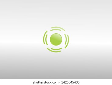 a simple green circular logo icon