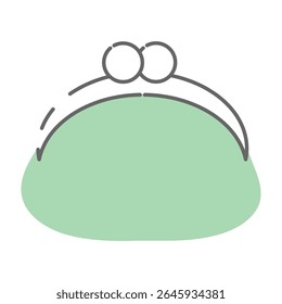 Simples Verde Fecho Ícone Bolsa Ilustração