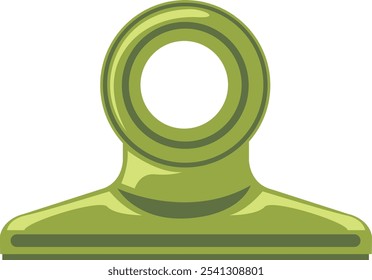 Ilustração simples de vetor de clipe verde para uso de design