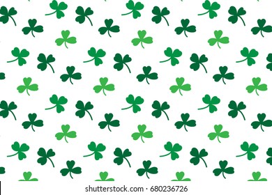 Simple green clover leaves pattern
