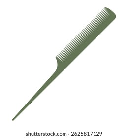 Pente verde simples para cabelo liso