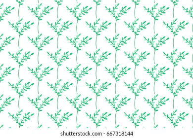 Simple green coral pattern