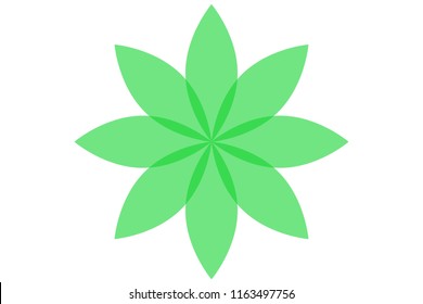 Simple green flower.