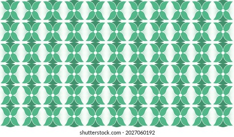 Simple green flower shape pattern background, modern shape composition, eps 10 vector.