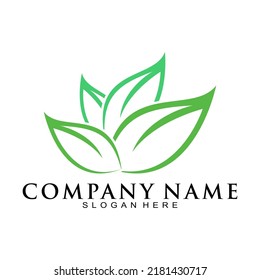 Símbolo de flor verde simple logotipo vectorial