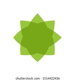 Simple Green Flower Template Vector