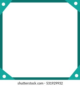 Simple green frame with green decoration