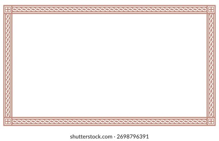 Simple Green Frame Design Certificate Background Elegant Border Ornamental Edges and Corners Minimalist Greenery Design Template for Documents