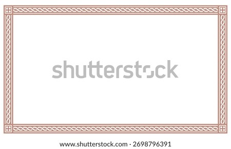 Simple Green Frame Design Certificate Background Elegant Border Ornamental Edges and Corners Minimalist Greenery Design Template for Documents
