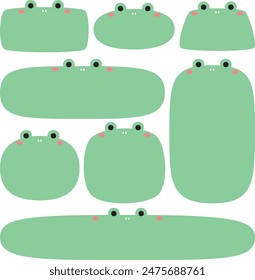 Simple green frog frame set 2