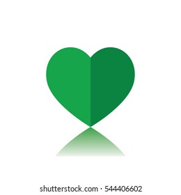 Simple Green Heart Vector Outline Graphic Icon, can be use in t-shirt, bag, app, website, and other graphic element.