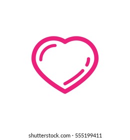 Simple Green Heart Vector Outline Graphic Icon, can be use in t-shirt, bag, app, website, and other graphic element.