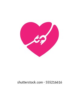 Simple Green Heart Vector Outline Graphic Icon, can be use in t-shirt, bag, app, website, and other graphic element.
