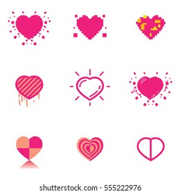 Simple Green Heart Vector Outline Graphic Icon, can be use in t-shirt, bag, app, website, and other graphic element.