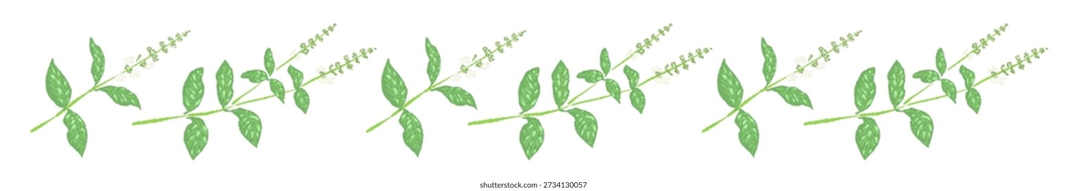 Divisor de línea de hierba verde simple