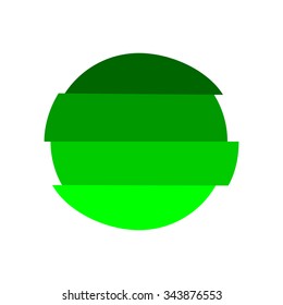 Simple green horizontal banners - circle.
