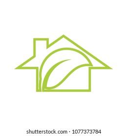 simple green house logo