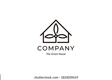 simple Green House logo design