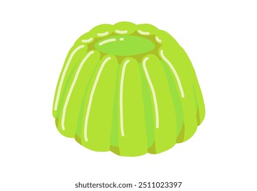 Simple a green jelly illustration