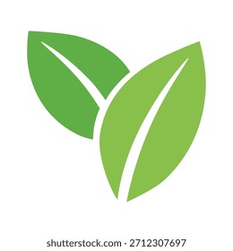 Simple green leaf. Concept for nature-themed designs and eco-friendly projects. Vector illustration