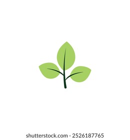 Simple Green leaf icon Vector illustration.Nature Leaf decorative symbol. leaves of trees and plants sign, emblem isolated on white background, Flat style for graphic and web design, logo. 