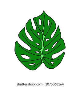 simple green leaf monsters on a white background.